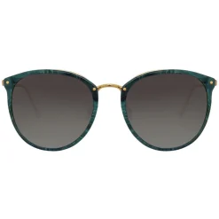 Linda Farrow Sunglasses & Eyewear-- 251 C40 Oval Sunglasses - Jade - Eyewear - Avvenice