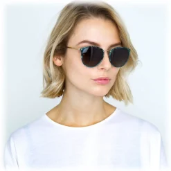 Linda Farrow Sunglasses & Eyewear-- 251 C40 Oval Sunglasses - Jade - Eyewear - Avvenice