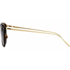 Linda Farrow Sunglasses & Eyewear-- 251 C13 Oval Sunglasses - Black - Eyewear - Avvenice
