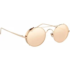 Linda Farrow Sunglasses & Eyewear-- 427 C3 Oval Sunglasses - Rose Gold - Eyewear - Gigi Hagid - Elle Macpherson - Official - Avvenice