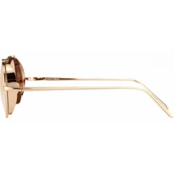 Linda Farrow Sunglasses & Eyewear-- 427 C3 Oval Sunglasses - Rose Gold - Eyewear - Gigi Hagid - Elle Macpherson - Official - Avvenice