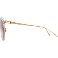 Linda Farrow Sunglasses & Eyewear-- 251 C60 Oval Sunglasses - Clear - Eyewear - Avvenice