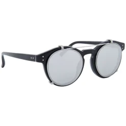 Linda Farrow Sunglasses & Eyewear-- 569 C2 Oval Sunglasses - Black - Eyewear - Avvenice