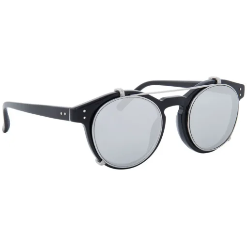 Linda Farrow Sunglasses & Eyewear-- 569 C2 Oval Sunglasses - Black - Eyewear - Avvenice