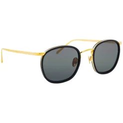 Linda Farrow Sunglasses & Eyewear-- 562 C1 Oval Sunglasses - Black - Eyewear - Avvenice