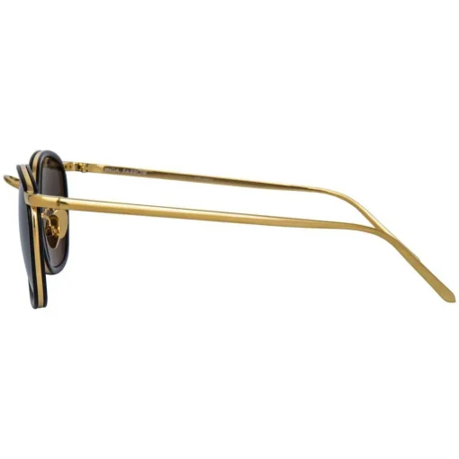 Linda Farrow Sunglasses & Eyewear-- 562 C1 Oval Sunglasses - Black - Eyewear - Avvenice