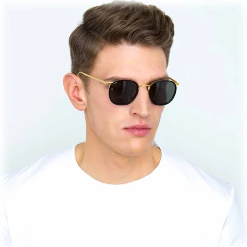 Linda Farrow Sunglasses & Eyewear-- 562 C1 Oval Sunglasses - Black - Eyewear - Avvenice