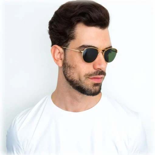 Linda Farrow Sunglasses & Eyewear-- 623 C5 Oval Sunglasses - Yellow Gold - Eyewear - Avvenice