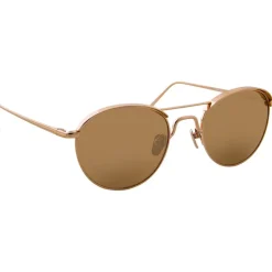 Linda Farrow Sunglasses & Eyewear-- 623 C3 Oval Sunglasses - Rose Gold - Eyewear - Avvenice