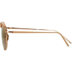 Linda Farrow Sunglasses & Eyewear-- 623 C3 Oval Sunglasses - Rose Gold - Eyewear - Avvenice