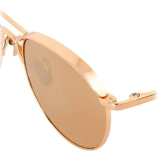 Linda Farrow Sunglasses & Eyewear-- 623 C3 Oval Sunglasses - Rose Gold - Eyewear - Avvenice