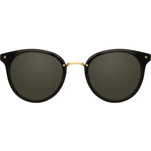 Linda Farrow Sunglasses & Eyewear-- 722 C1 Oval Sunglasses - Black - Eyewear - Avvenice