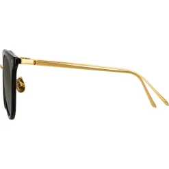 Linda Farrow Sunglasses & Eyewear-- 722 C1 Oval Sunglasses - Black - Eyewear - Avvenice
