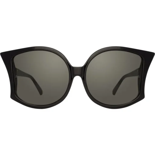 Linda Farrow Sunglasses & Eyewear-- 595 C1 Oversized Sunglasses - Black - Eyewear - Avvenice
