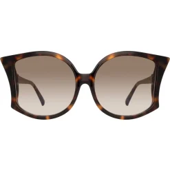 Linda Farrow Sunglasses & Eyewear-- 595 C4 Oversized Sunglasses - Tortoiseshell - Eyewear - Avvenice