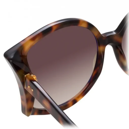 Linda Farrow Sunglasses & Eyewear-- 595 C4 Oversized Sunglasses - Tortoiseshell - Eyewear - Avvenice