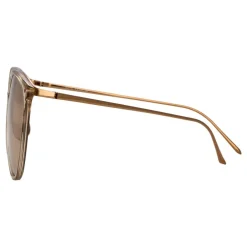 Linda Farrow Sunglasses & Eyewear-- 747 C5 Oversized Sunglasses - Ash - Eyewear - Avvenice
