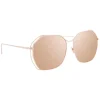 Linda Farrow Sunglasses & Eyewear-- 350 C13 Oversized Sunglasses - Rose Gold - Eyewear - Avvenice