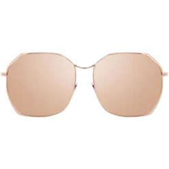 Linda Farrow Sunglasses & Eyewear-- 350 C13 Oversized Sunglasses - Rose Gold - Eyewear - Avvenice