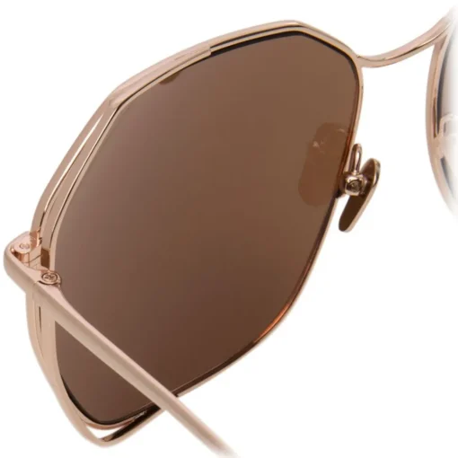 Linda Farrow Sunglasses & Eyewear-- 350 C13 Oversized Sunglasses - Rose Gold - Eyewear - Avvenice