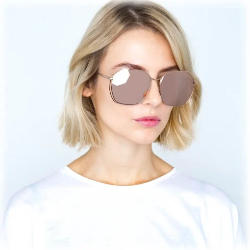Linda Farrow Sunglasses & Eyewear-- 350 C13 Oversized Sunglasses - Rose Gold - Eyewear - Avvenice