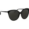 Linda Farrow Sunglasses & Eyewear-- 496 C1 Oversized Sunglasses - Black - Eyewear - Avvenice