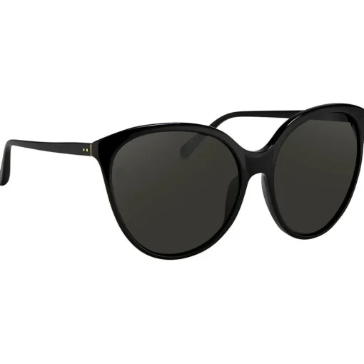 Linda Farrow Sunglasses & Eyewear-- 496 C1 Oversized Sunglasses - Black - Eyewear - Avvenice