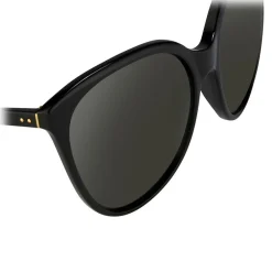 Linda Farrow Sunglasses & Eyewear-- 496 C1 Oversized Sunglasses - Black - Eyewear - Avvenice