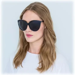 Linda Farrow Sunglasses & Eyewear-- 496 C1 Oversized Sunglasses - Black - Eyewear - Avvenice