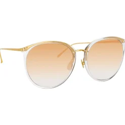 Linda Farrow Sunglasses & Eyewear-- 747 C15 Oversized Sunglasses - Clear - Eyewear - Avvenice