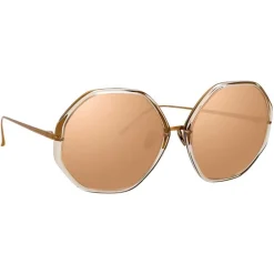 Linda Farrow Sunglasses & Eyewear-- 901 C4 Oversized Sunglasses - Ash - Eyewear - Avvenice