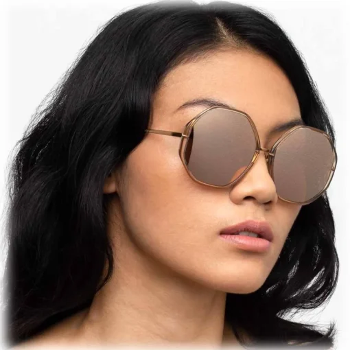 Linda Farrow Sunglasses & Eyewear-- 901 C4 Oversized Sunglasses - Ash - Eyewear - Avvenice