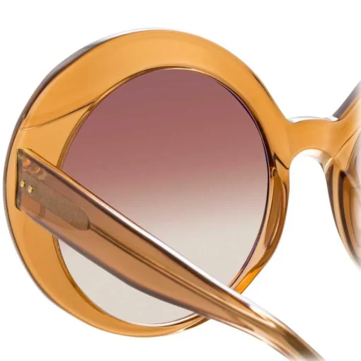 Linda Farrow Sunglasses & Eyewear-- 844 C4 Oversized Sunglasses - Tobacco - Eyewear - Avvenice