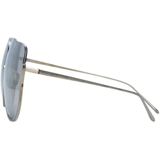 Linda Farrow Sunglasses & Eyewear-- 847 C2 Oversized Sunglasses - White Gold - Eyewear - Avvenice