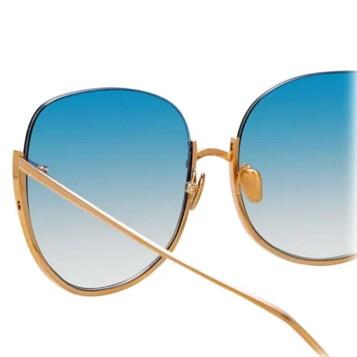 Linda Farrow Sunglasses & Eyewear-- 847 C5 Oversized Sunglasses - Rose Gold - Eyewear - Avvenice