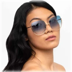 Linda Farrow Sunglasses & Eyewear-- 847 C5 Oversized Sunglasses - Rose Gold - Eyewear - Avvenice