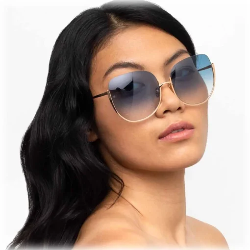 Linda Farrow Sunglasses & Eyewear-- 847 C5 Oversized Sunglasses - Rose Gold - Eyewear - Avvenice