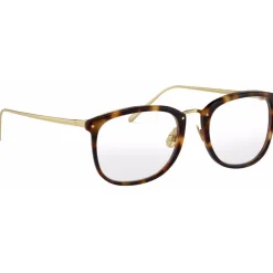 Linda Farrow Sunglasses & Eyewear-- 222 C12 Rectangular Optical Frames - Tortoiseshell - Eyewear - Avvenice