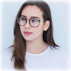 Linda Farrow Sunglasses & Eyewear-- 222 C12 Rectangular Optical Frames - Tortoiseshell - Eyewear - Avvenice
