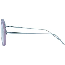 Linda Farrow Sunglasses & Eyewear-- 239 C63 Round Optical Frames - Milky Purple - Eyewear - Avvenice