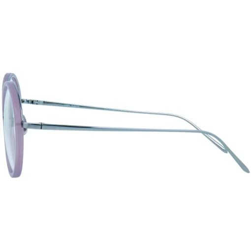 Linda Farrow Sunglasses & Eyewear-- 239 C63 Round Optical Frames - Milky Purple - Eyewear - Avvenice