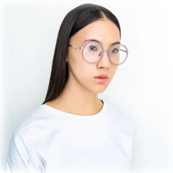 Linda Farrow Sunglasses & Eyewear-- 239 C63 Round Optical Frames - Milky Purple - Eyewear - Avvenice