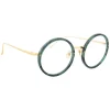Linda Farrow Sunglasses & Eyewear-- 239 C53 Round Optical Frames - Jade - Eyewear - Avvenice