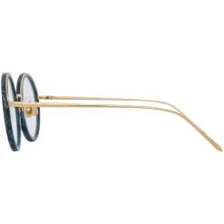 Linda Farrow Sunglasses & Eyewear-- 239 C53 Round Optical Frames - Jade - Eyewear - Avvenice
