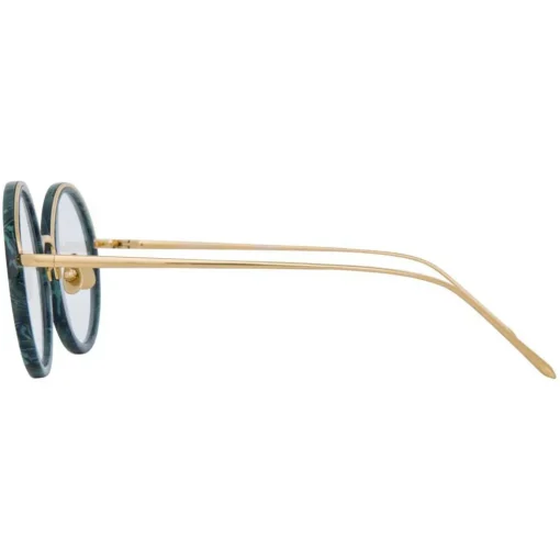 Linda Farrow Sunglasses & Eyewear-- 239 C53 Round Optical Frames - Jade - Eyewear - Avvenice