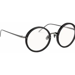 Linda Farrow Sunglasses & Eyewear-- 239 C19 Round Optical Frames - Black - Eyewear - Avvenice
