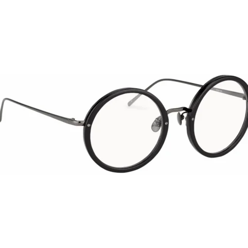 Linda Farrow Sunglasses & Eyewear-- 239 C19 Round Optical Frames - Black - Eyewear - Avvenice