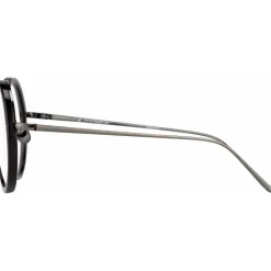 Linda Farrow Sunglasses & Eyewear-- 239 C19 Round Optical Frames - Black - Eyewear - Avvenice