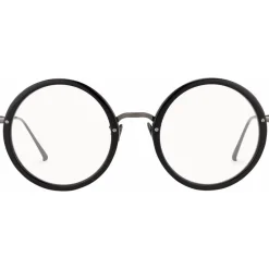 Linda Farrow Sunglasses & Eyewear-- 239 C19 Round Optical Frames - Black - Eyewear - Avvenice