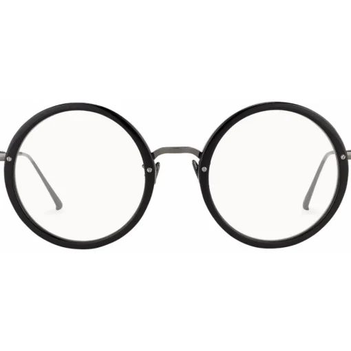Linda Farrow Sunglasses & Eyewear-- 239 C19 Round Optical Frames - Black - Eyewear - Avvenice